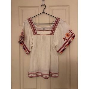 madewell embroidered butterfly top